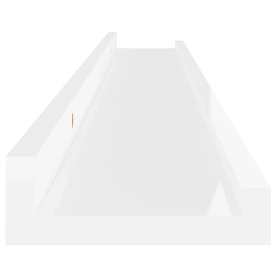 Wandschappen 2 st 80x9x3 cm hoogglans wit MeubelReus