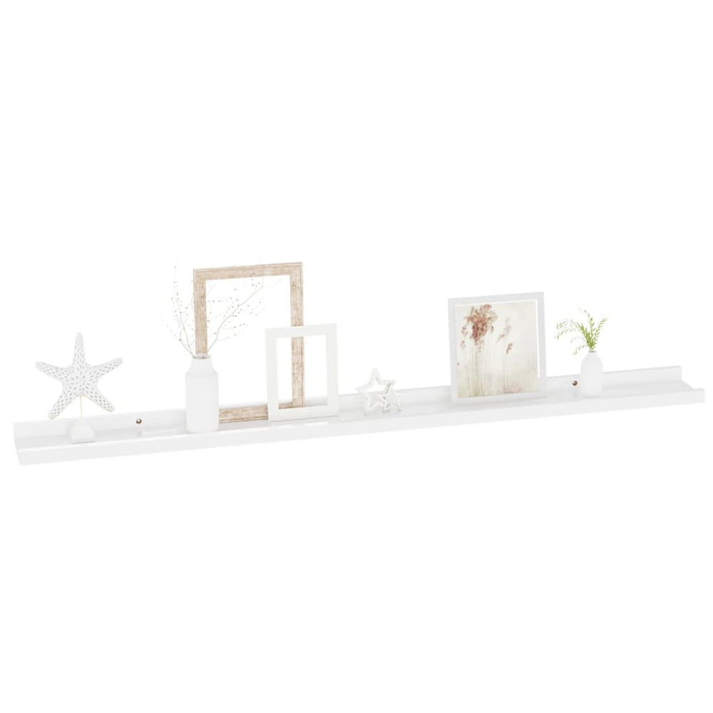 Wandschappen 2 st 100x9x3 cm hoogglans wit MeubelReus