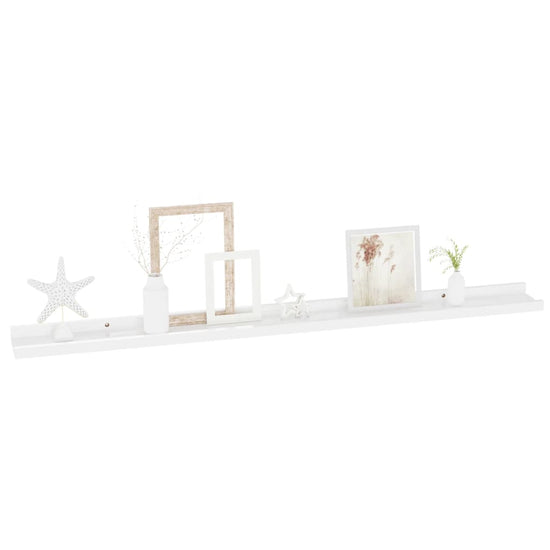 Wandschappen 2 st 100x9x3 cm hoogglans wit MeubelReus