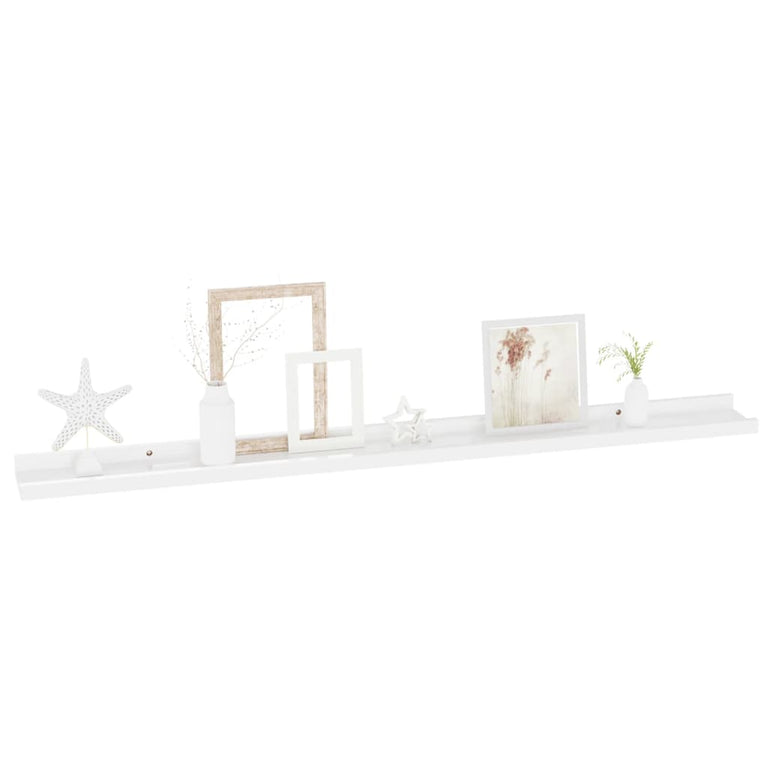 Wandschappen 2 st 100x9x3 cm hoogglans wit MeubelReus