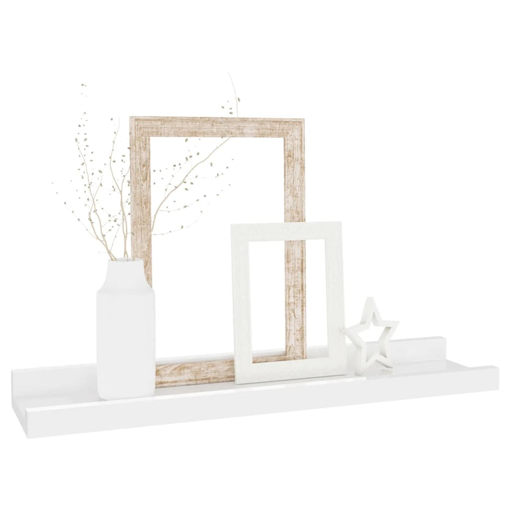 Wandschappen 4 st 40x9x3 cm hoogglans wit MeubelReus
