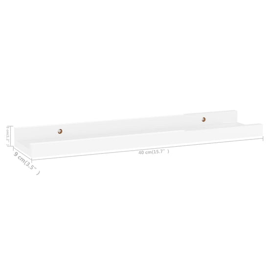 Wandschappen 4 st 40x9x3 cm hoogglans wit MeubelReus