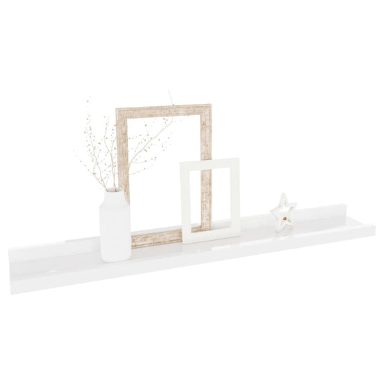 Wandschappen 4 st 60x9x3 cm hoogglans wit MeubelReus