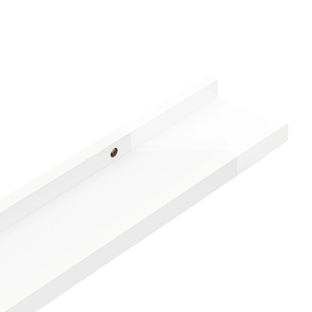 Wandschappen 4 st 60x9x3 cm hoogglans wit MeubelReus