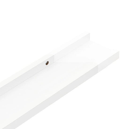 Wandschappen 4 st 60x9x3 cm hoogglans wit MeubelReus