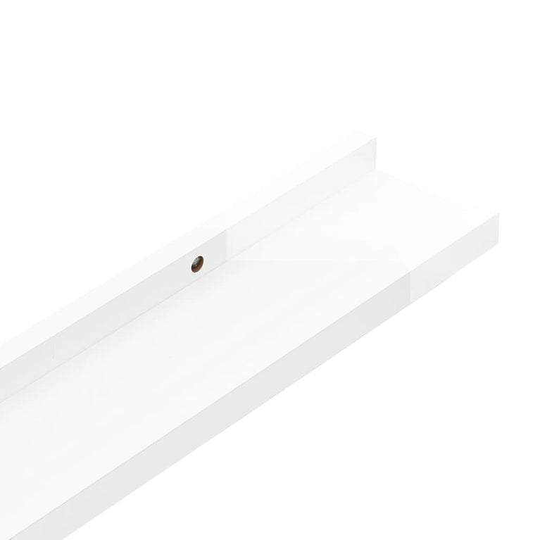 Wandschappen 4 st 60x9x3 cm hoogglans wit MeubelReus