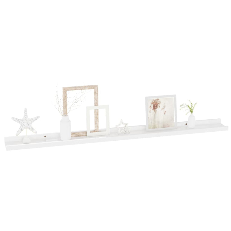Wandschappen 4 st 100x9x3 cm hoogglans wit MeubelReus