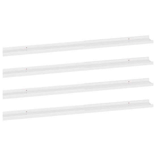 Wandschappen 4 st 115x9x3 cm hoogglans wit MeubelReus
