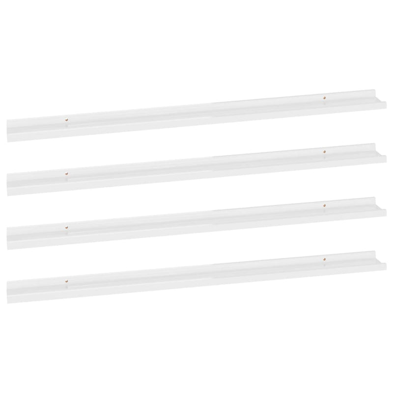 Wandschappen 4 st 115x9x3 cm hoogglans wit MeubelReus