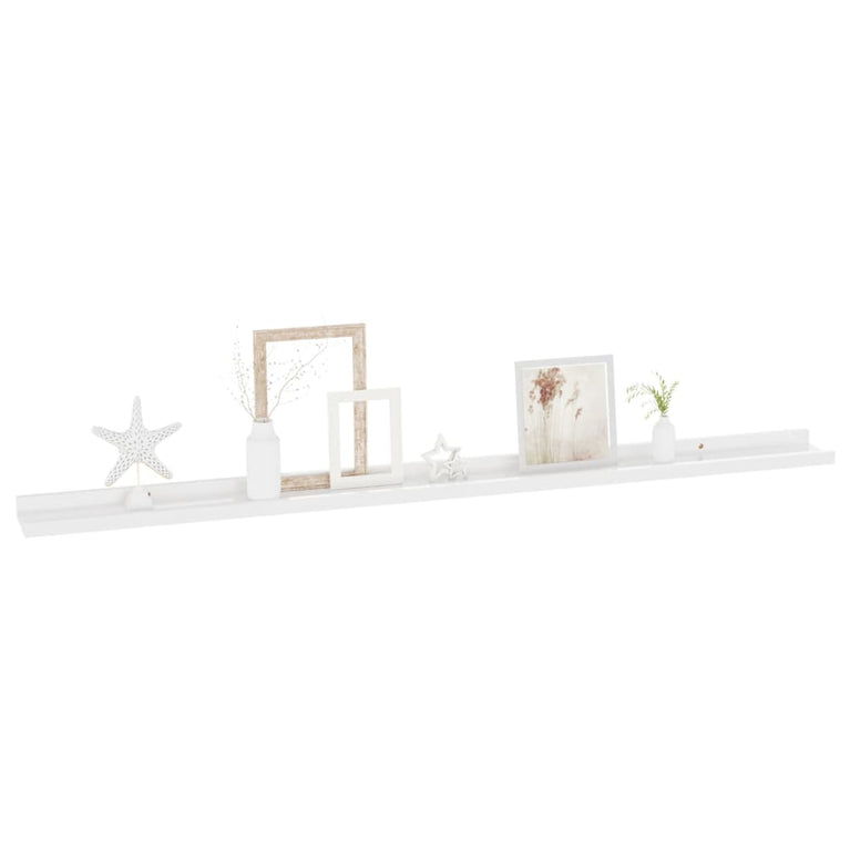 Wandschappen 4 st 115x9x3 cm hoogglans wit MeubelReus