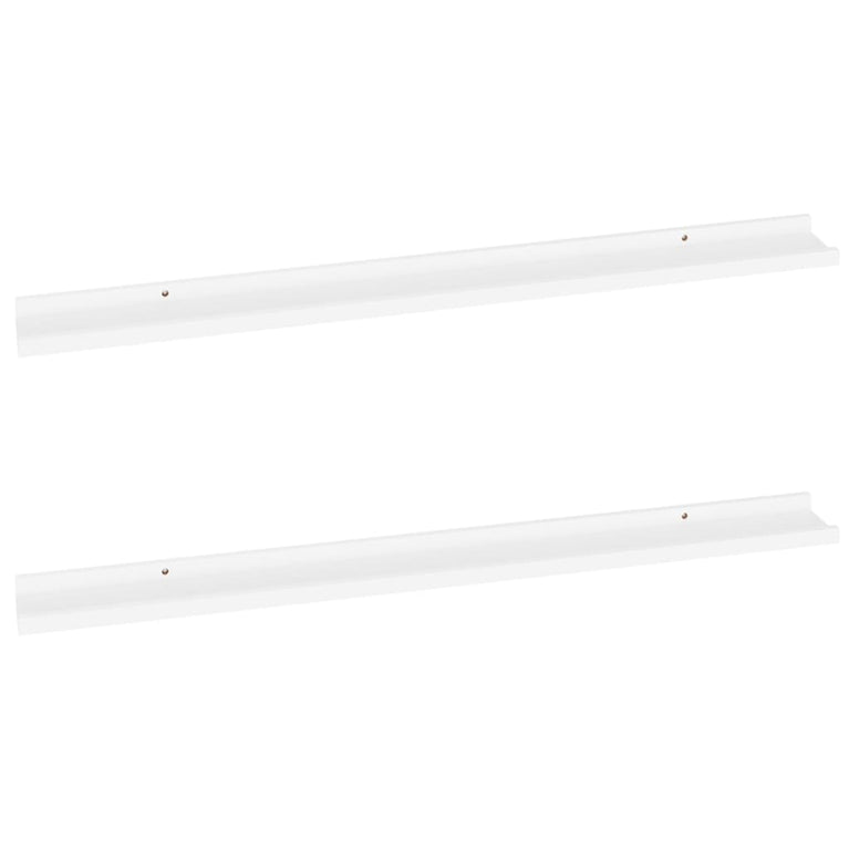 Wandschappen 2 st 100x9x3 cm wit MeubelReus