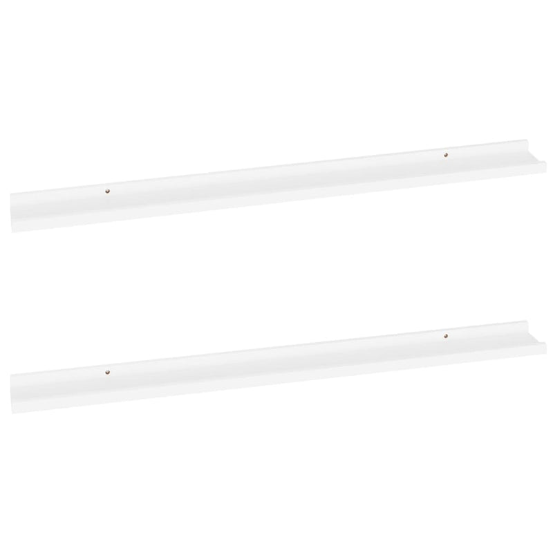 Wandschappen 2 st 100x9x3 cm wit MeubelReus