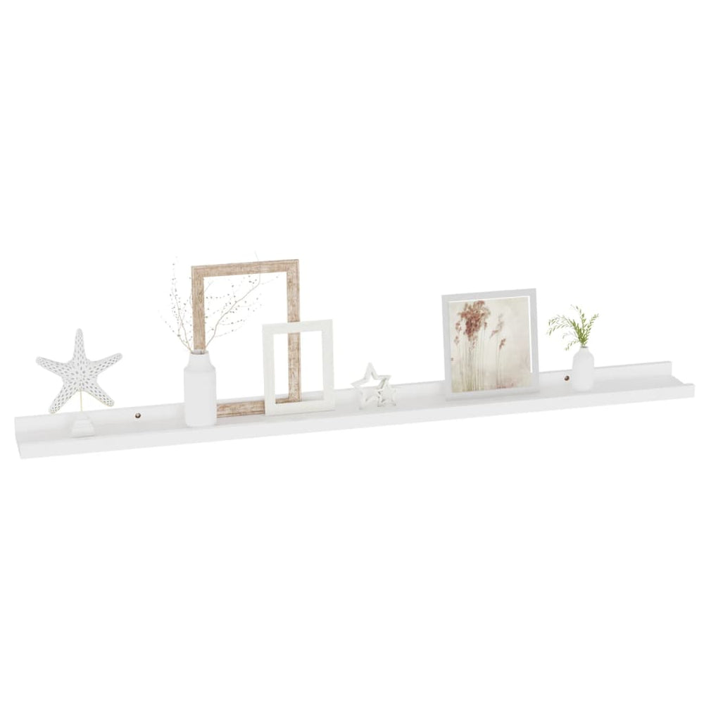 Wandschappen 2 st 100x9x3 cm wit MeubelReus