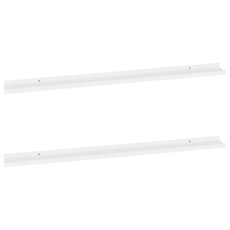 Wandschappen 2 st 115x9x3 cm wit MeubelReus