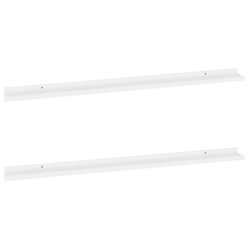 Wandschappen 2 st 115x9x3 cm wit MeubelReus