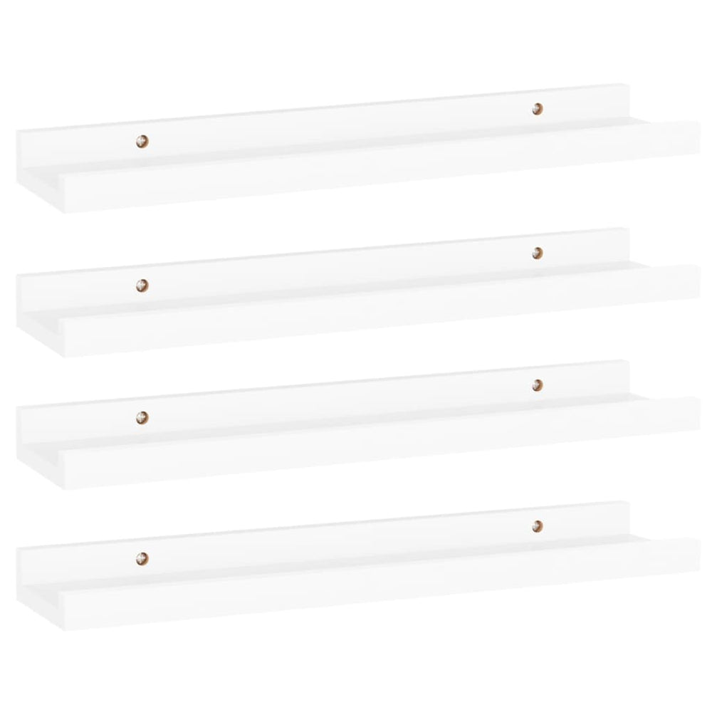 Wandschappen 4 st 40x9x3 cm wit MeubelReus
