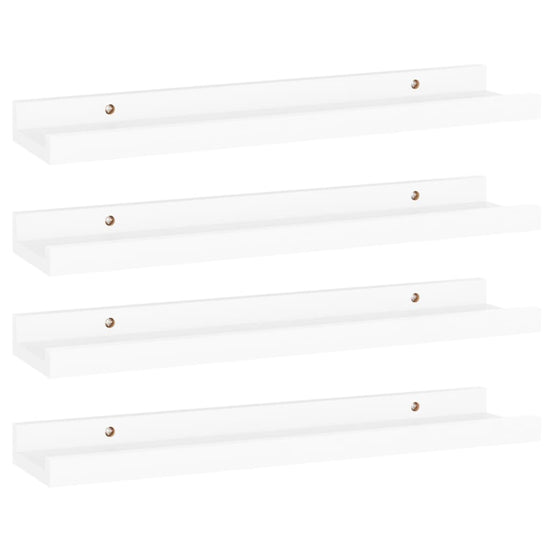 Wandschappen 4 st 40x9x3 cm wit MeubelReus