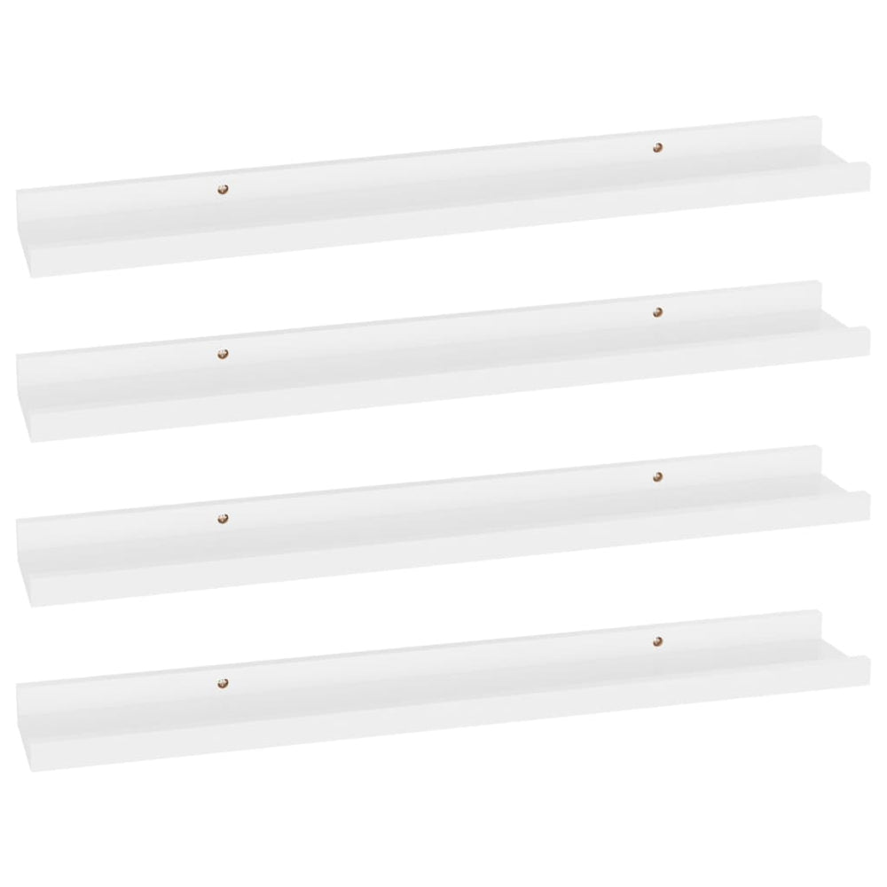 Wandschappen 4 st 60x9x3 cm wit MeubelReus