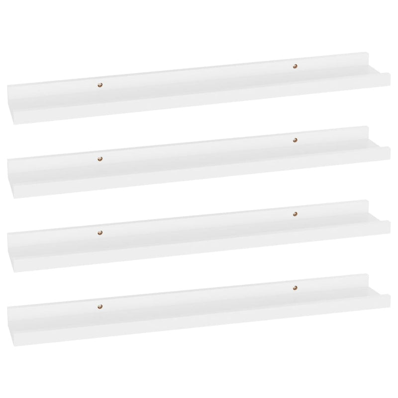 Wandschappen 4 st 60x9x3 cm wit MeubelReus