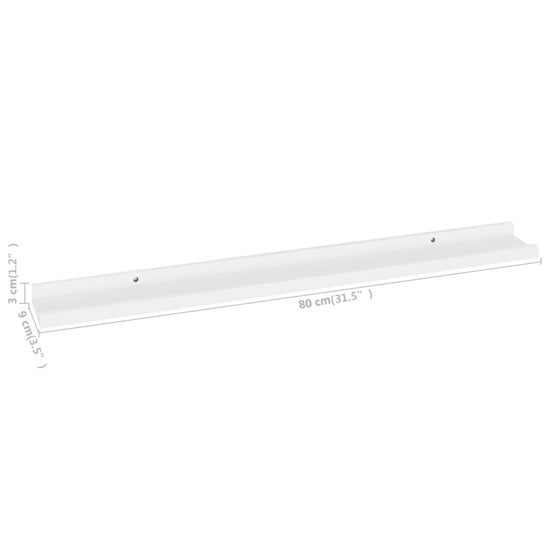 Wandschappen 4 st 80x9x3 cm wit MeubelReus
