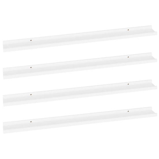 Wandschappen 4 st 100x9x3 cm wit MeubelReus