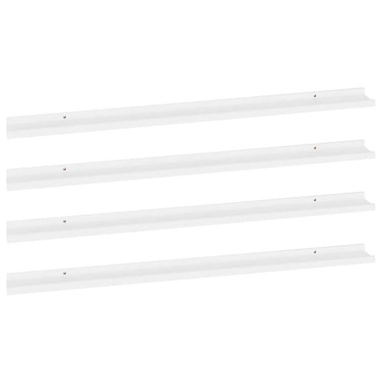 Wandschappen 4 st 115x9x3 cm wit MeubelReus