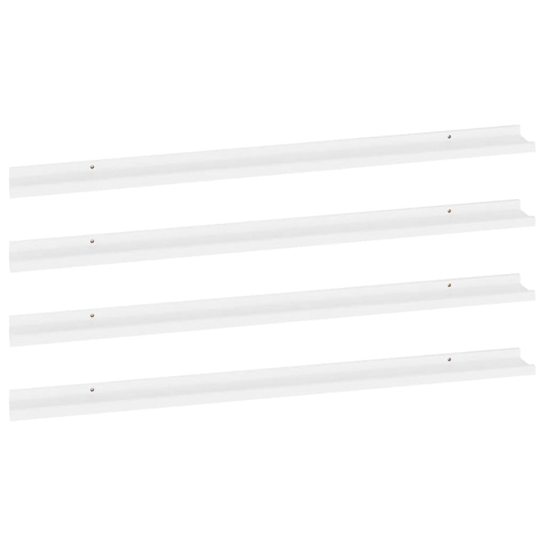 Wandschappen 4 st 115x9x3 cm wit MeubelReus