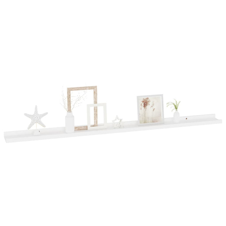 Wandschappen 4 st 115x9x3 cm wit MeubelReus