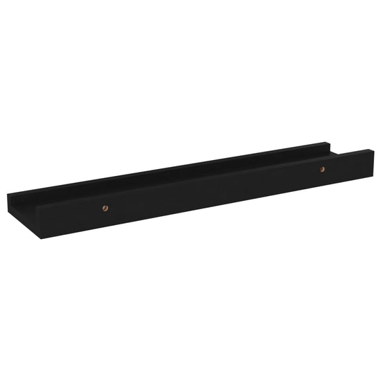 Wandschappen 4 st 40x9x3 cm zwart MeubelReus
