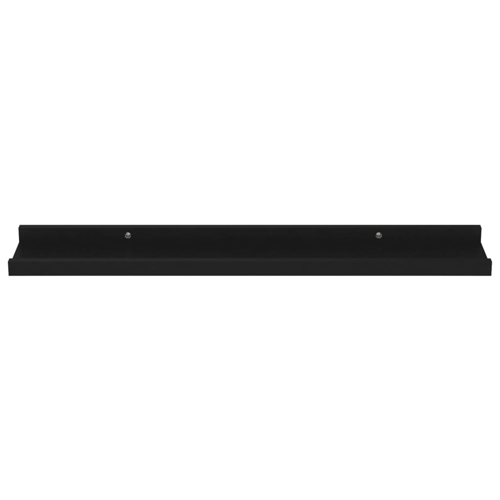 Wandschappen 4 st 60x9x3 cm zwart MeubelReus