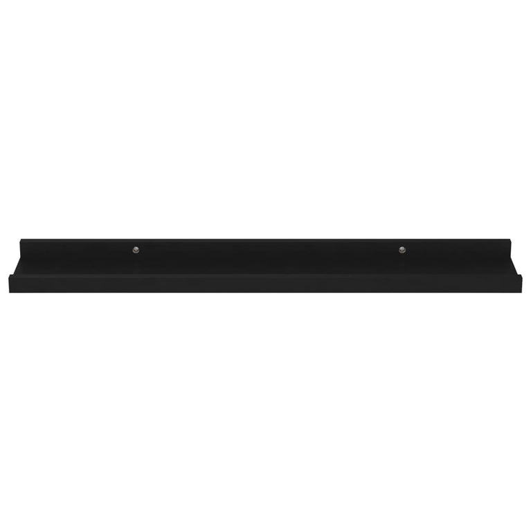 Wandschappen 4 st 60x9x3 cm zwart MeubelReus