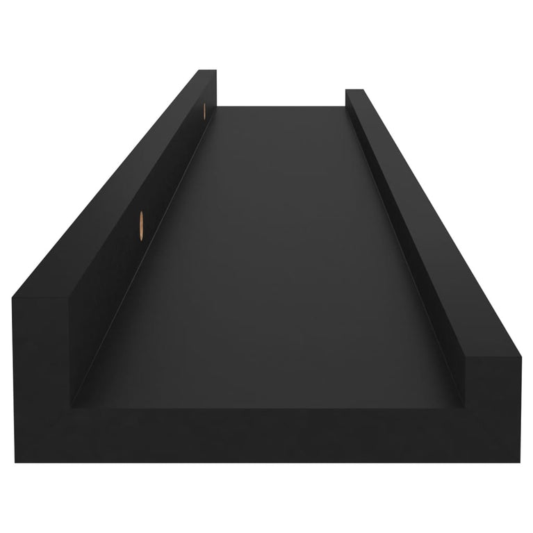 Wandschappen 4 st 60x9x3 cm zwart MeubelReus
