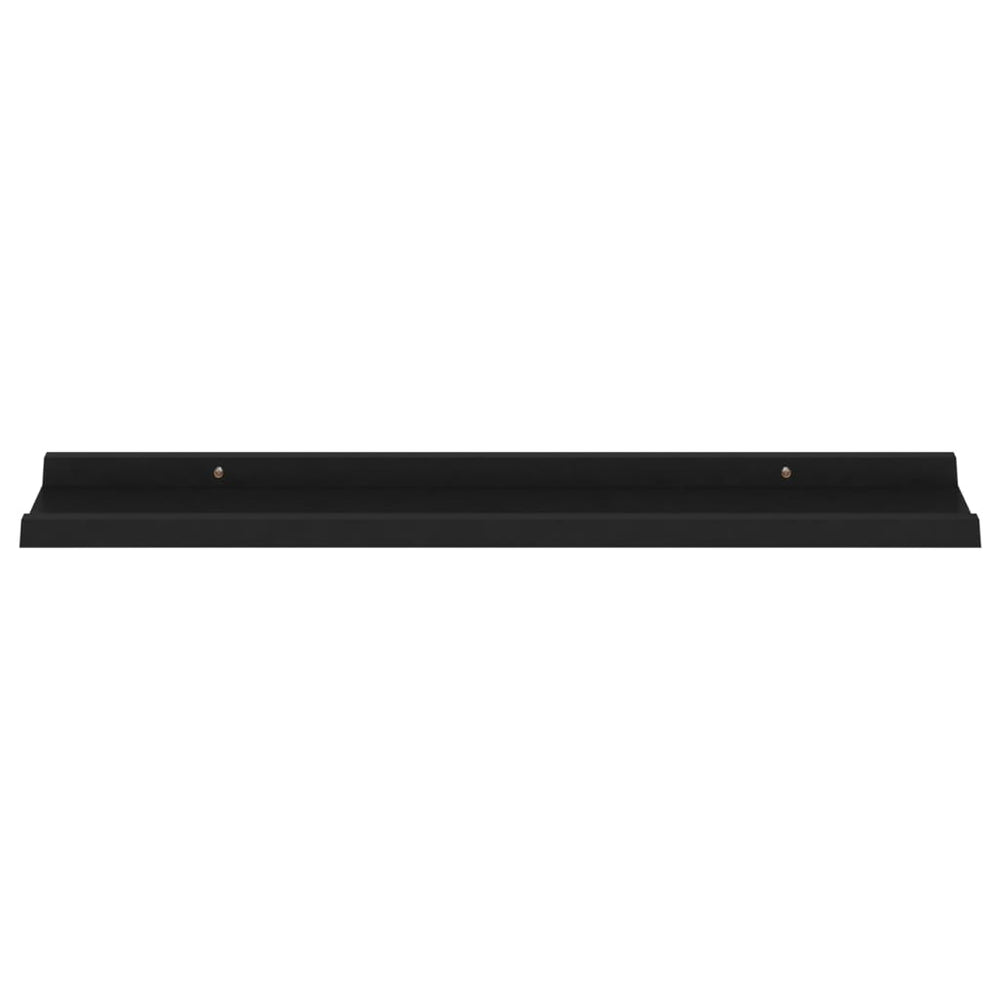Wandschappen 4 st 80x9x3 cm zwart MeubelReus