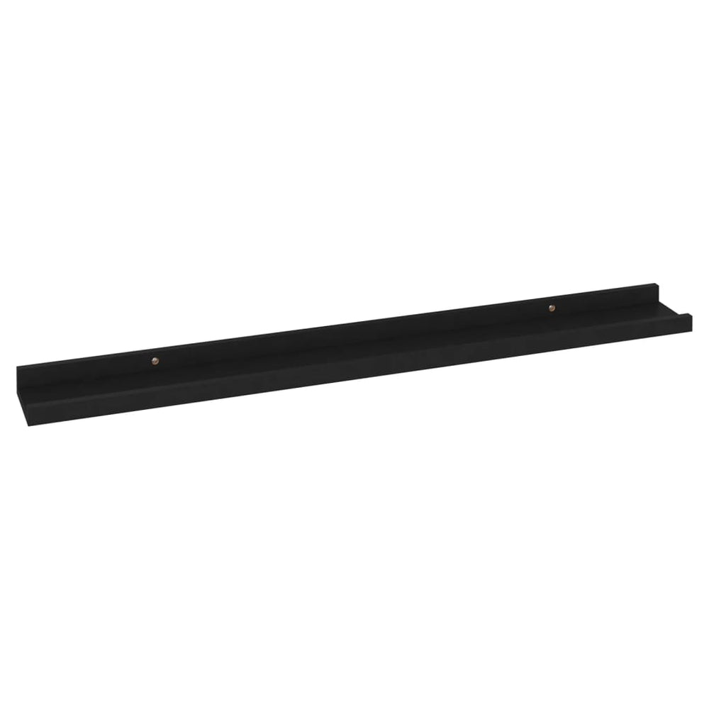 Wandschappen 4 st 80x9x3 cm zwart MeubelReus