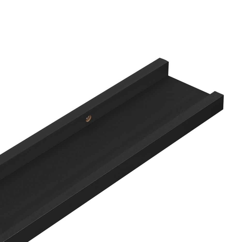 Wandschappen 4 st 80x9x3 cm zwart MeubelReus