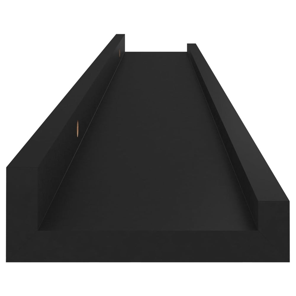 Wandschappen 4 st 80x9x3 cm zwart MeubelReus
