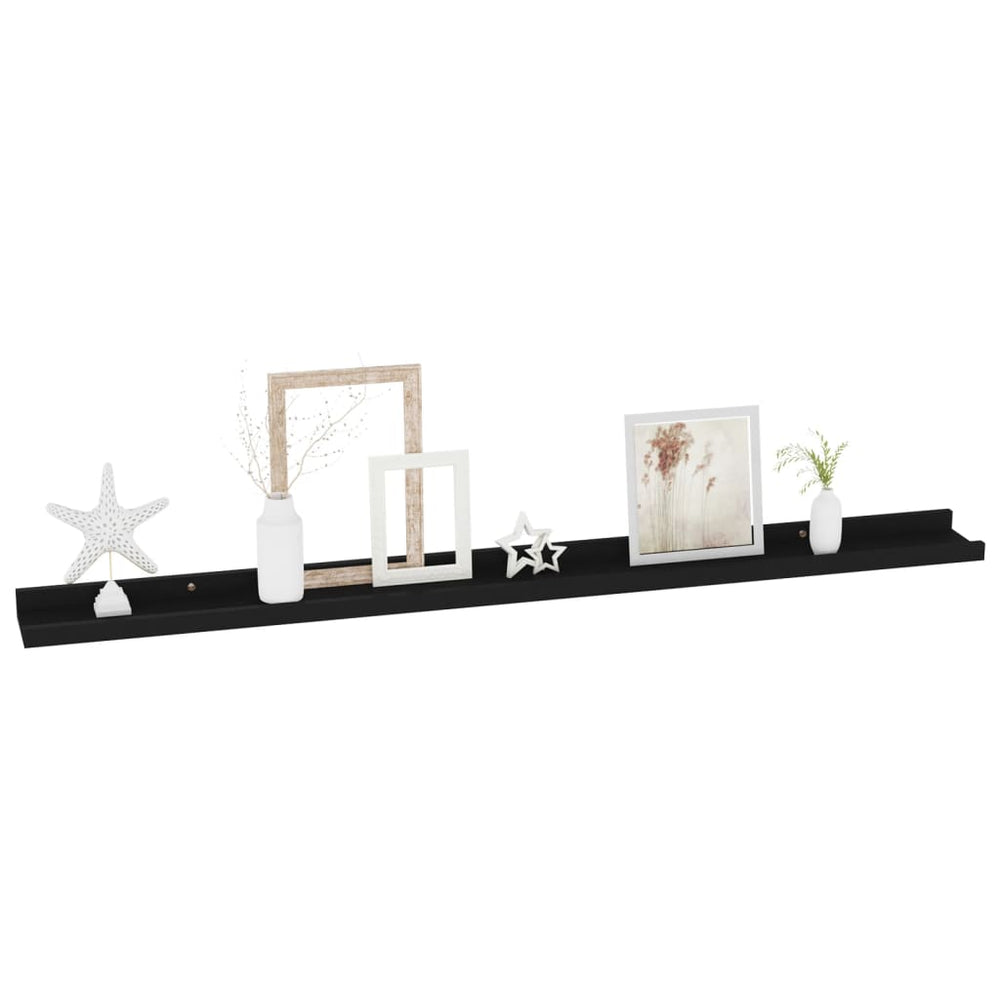 Wandschappen 4 st 100x9x3 cm zwart MeubelReus