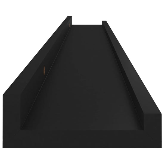 Wandschappen 4 st 100x9x3 cm zwart MeubelReus