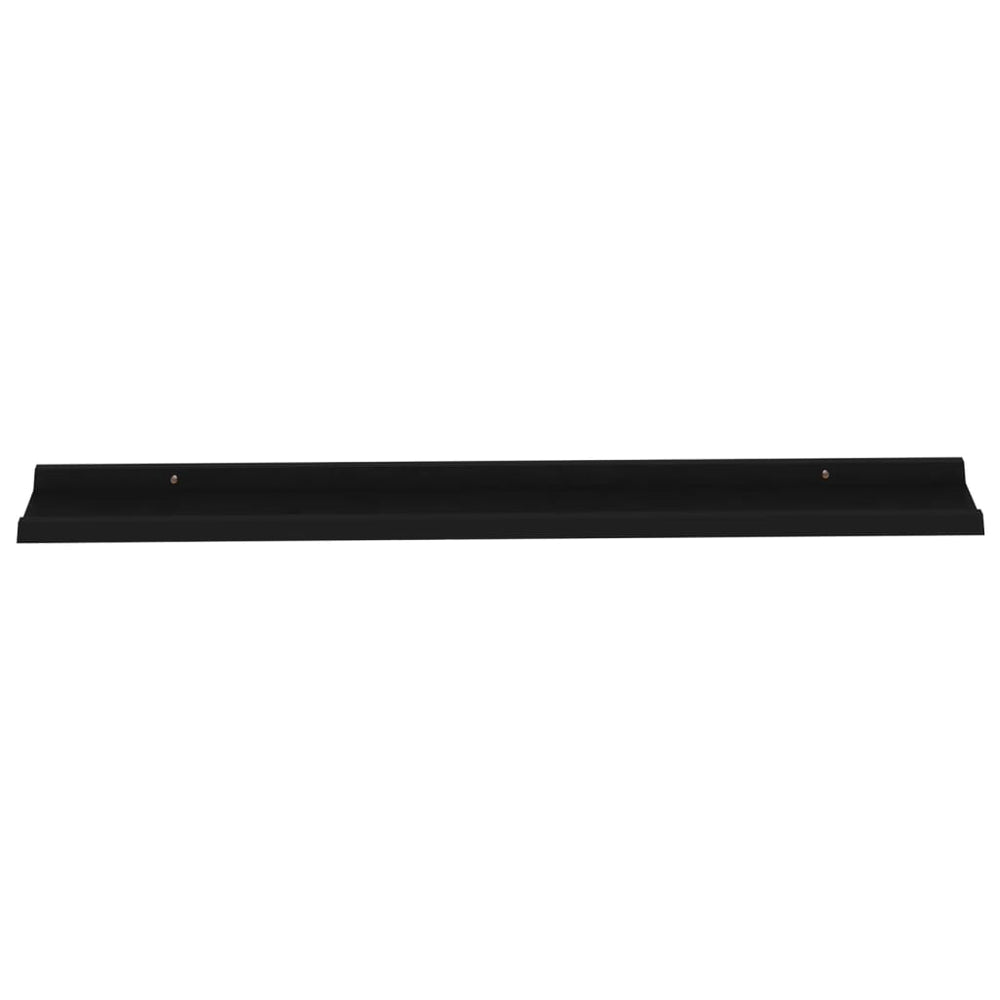 Wandschappen 4 st 115x9x3 cm zwart MeubelReus