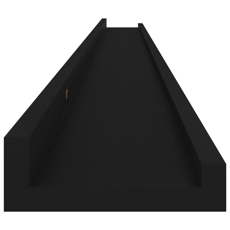 Wandschappen 4 st 115x9x3 cm zwart MeubelReus