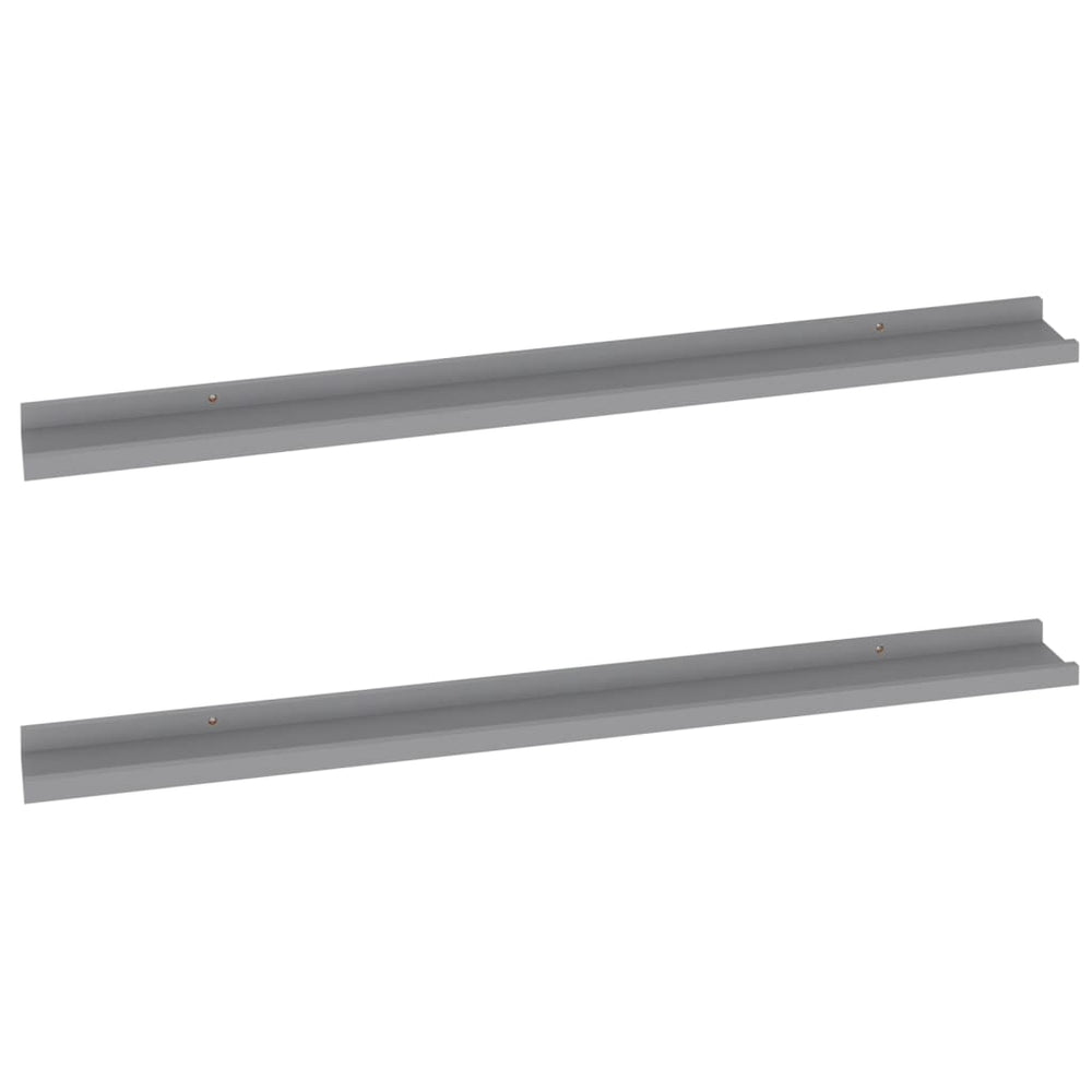 Wandschappen 2 st 100x9x3 cm grijs MeubelReus