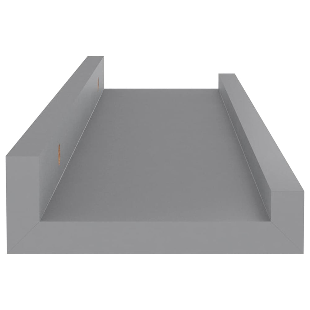Wandschappen 4 st 40x9x3 cm grijs MeubelReus