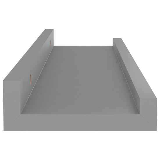 Wandschappen 4 st 40x9x3 cm grijs MeubelReus