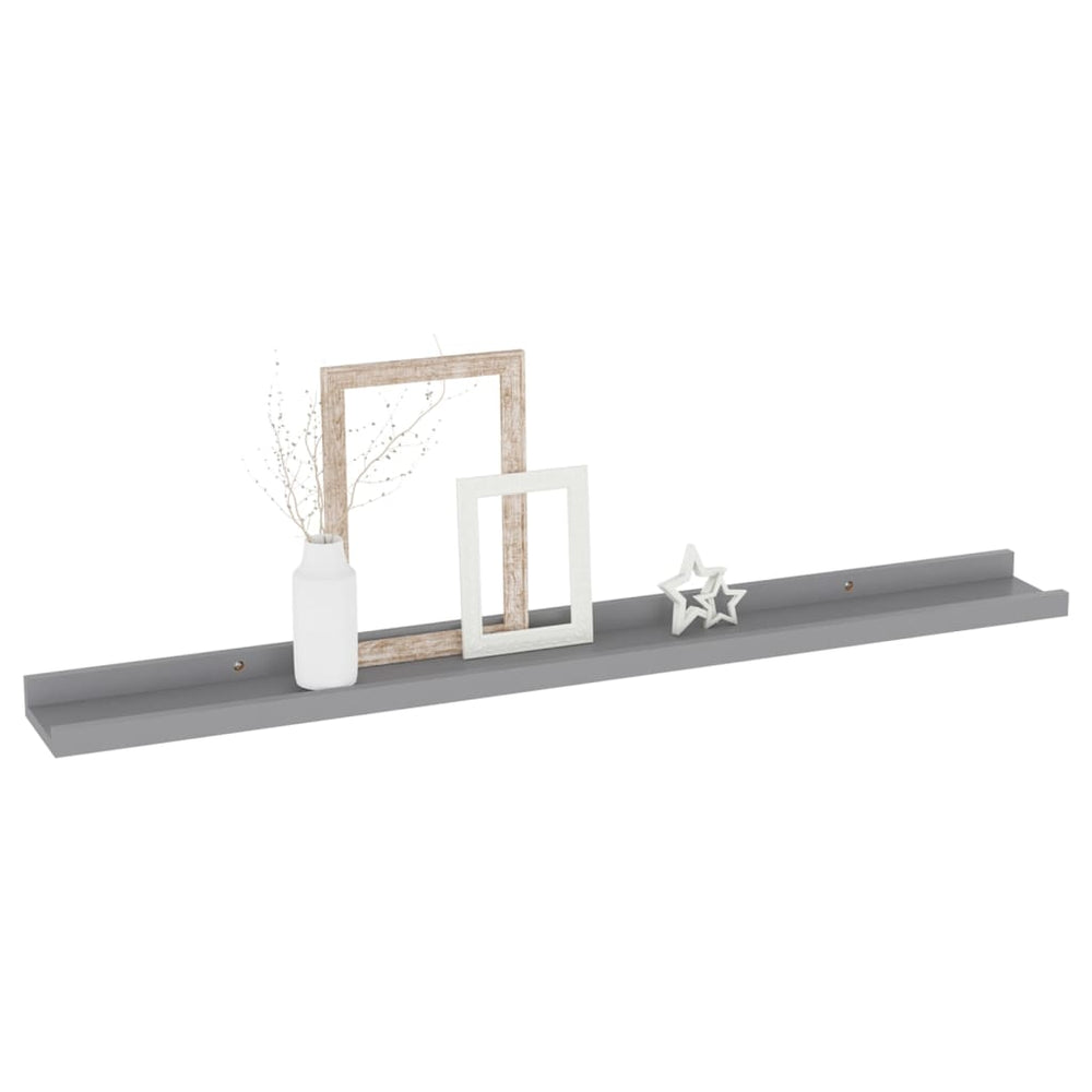 Wandschappen 4 st 80x9x3 cm grijs MeubelReus