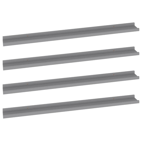 Wandschappen 4 st 100x9x3 cm grijs MeubelReus