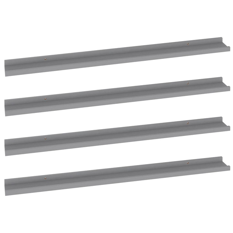 Wandschappen 4 st 100x9x3 cm grijs MeubelReus