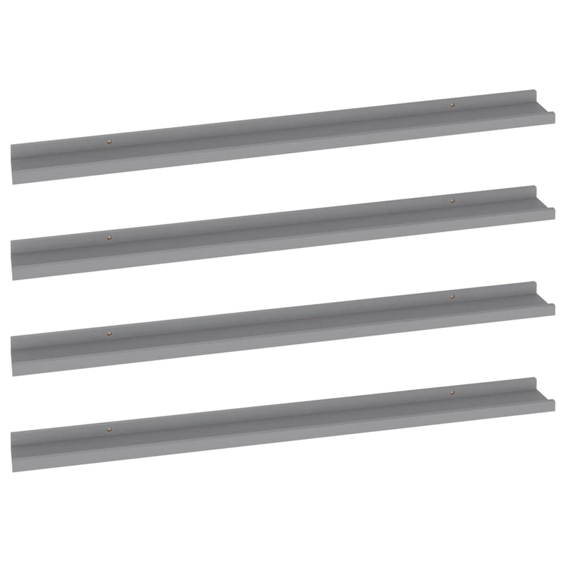 Wandschappen 4 st 100x9x3 cm grijs MeubelReus