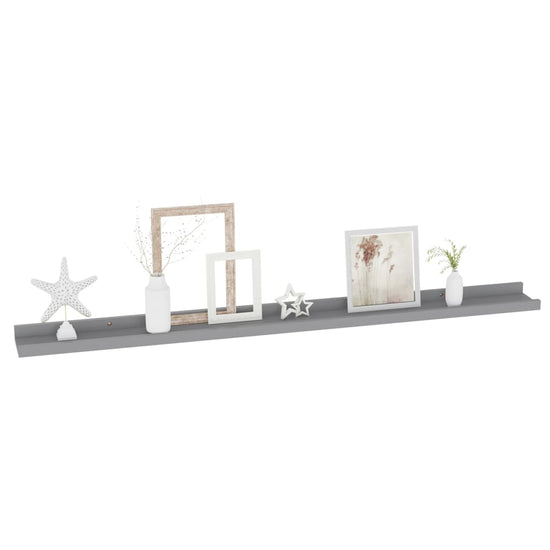 Wandschappen 4 st 100x9x3 cm grijs MeubelReus