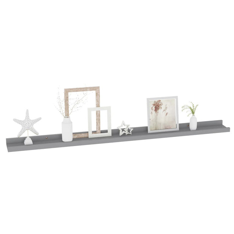 Wandschappen 4 st 100x9x3 cm grijs MeubelReus