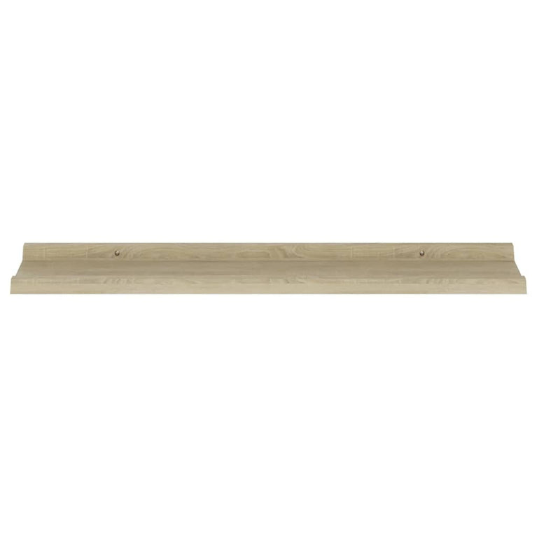 Wandschappen 2 st 80x9x3 cm sonoma eikenkleurig
